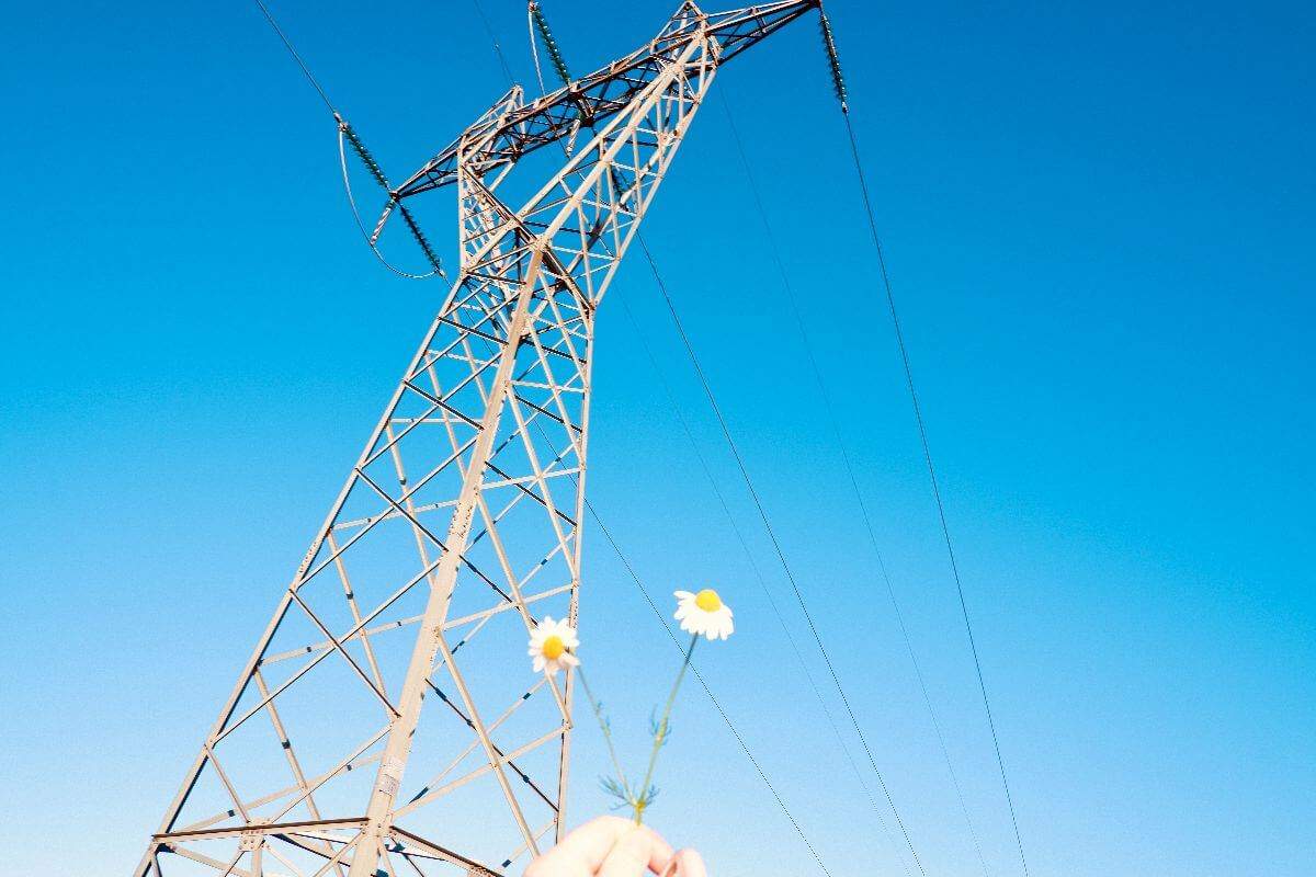 an electric grid to signify the cost of electricity