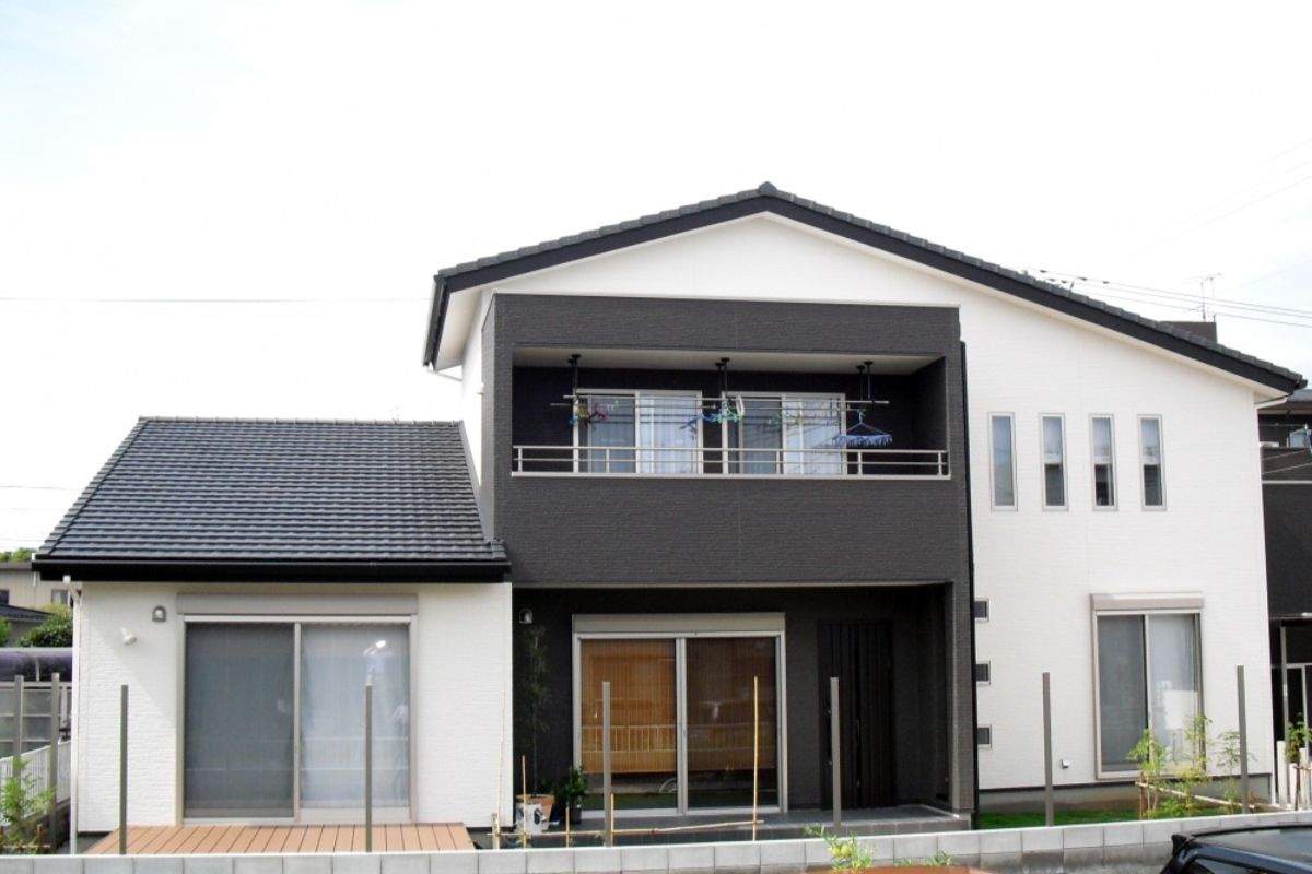 Matte black clay roof tiles used on a home